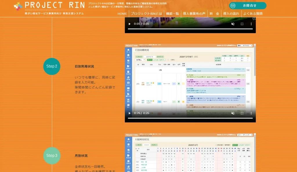 プロジェクトRINのWEBサイト